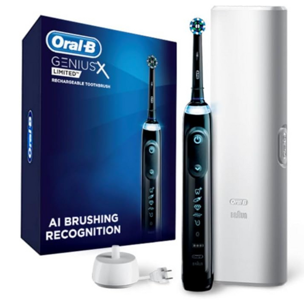 Oral-B Genius X Limited Rechargeable Electric Toothbrush With 1 Replacement Brush Head, Travel Case