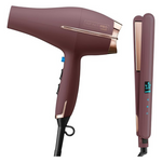 Conair Limited Edition Bundle | INFINITIPRO by CONAIR Hair Dryer With Diffuser – And – Conair Double Ceramic 1-Inch Digital Flat Iron
