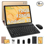 Sebbe 10" 128GB Wi-Fi Android Tablet With Keyboard And Mouse