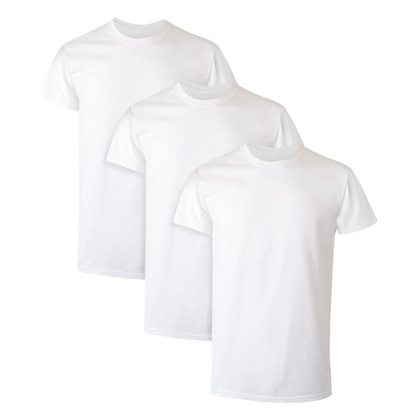 3-Pack Hanes Men's Moisture-Wicking Cotton T-Shirt Undershirts
