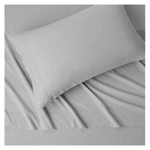 3-Piece Amazon Basics 100% Cotton Bed Sheets Set (2 Colors)