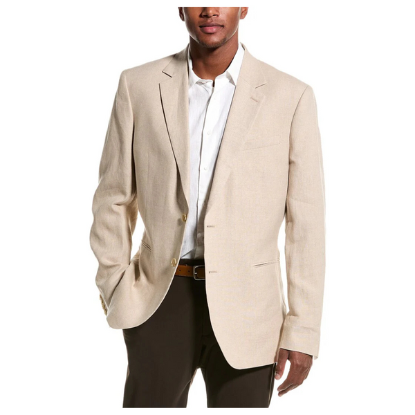 Reiss Men's Gosnold Linen Suit Jacket (Neutral)