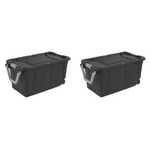 2-Pack 40-Gallon Sterilite Wheeled Industrial Totes