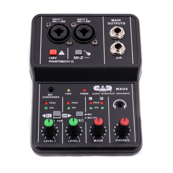 CAD MXU2 2-Channel Analog Mixer With USB