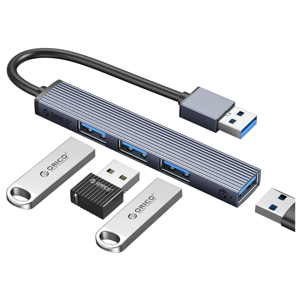 Ultra Slim Portable Mini 4 Port USB Hub