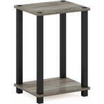 1-Tier Wood End Side Night Stand Table w/ Plastic Poles