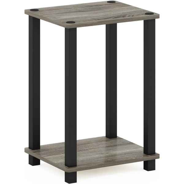 1-Tier Wood End Side Night Stand Table w/ Plastic Poles
