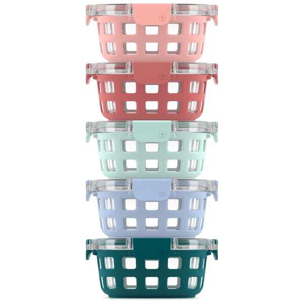 Set of 5 Ello Duraglass Leak-Proof Glass Containers