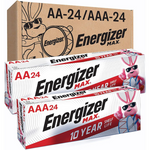 48-Count Energizer Max Alkaline Batteries (24 AA + 24 AAA)
