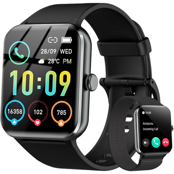 1.85" Fitness Tracker Heart Rate/Sleep Monitor Smartwatch