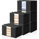 6-Pack 60L Blanket Organizers and Storage with Lids and Zipper (various)