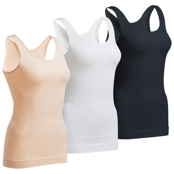 3-Pack Women's Tummy Control Shapewear Tank Tops