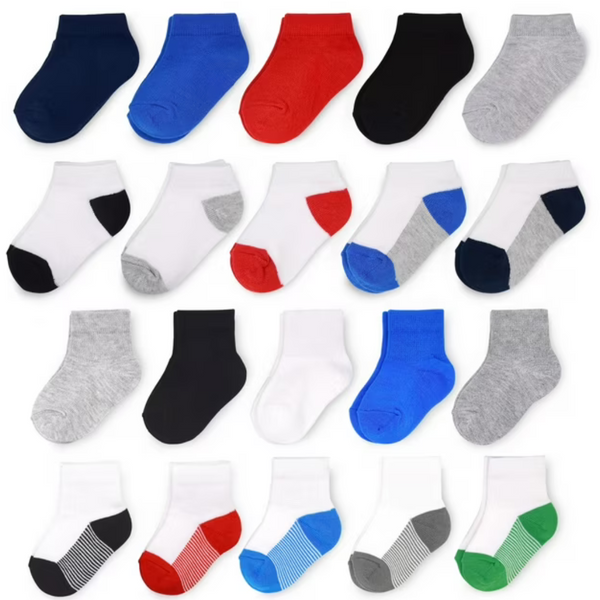 20-Pack Fruit of the Loom Toddler Low Cut & Ankle Socks