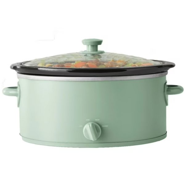 Mainstays 6 Quart Oval Slow Cooker (Green Sage)
