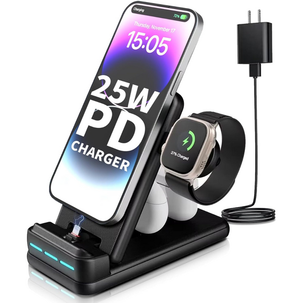 4 in 1 Foldable 25W PD Charging Station