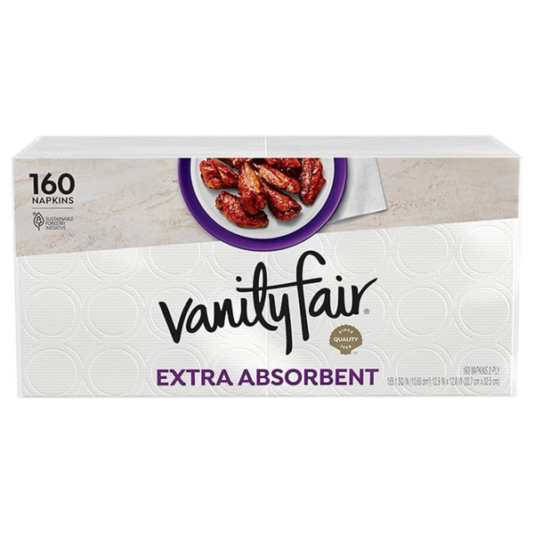 Vanity Fair Extra Absorbent Premium Paper Napkins (160 Count)