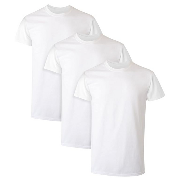 Hanes Men’s Cotton, Moisture-Wicking Crew Tee Undershirts (3 Packs)