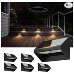 6-Pack Outside Waterproof Powered Deck Warm White Solar Stair Lights