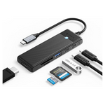 6 In 1 Multiport Adapter USB C Docking Station
