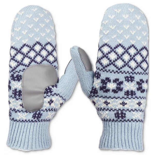 Isotoner Signature Nordic Fair Isle Water Repellent Knit Mittens