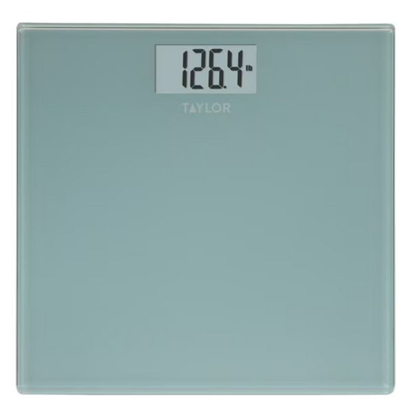 Taylor Digital Glass Bathroom Scale With Spa Blue Finish