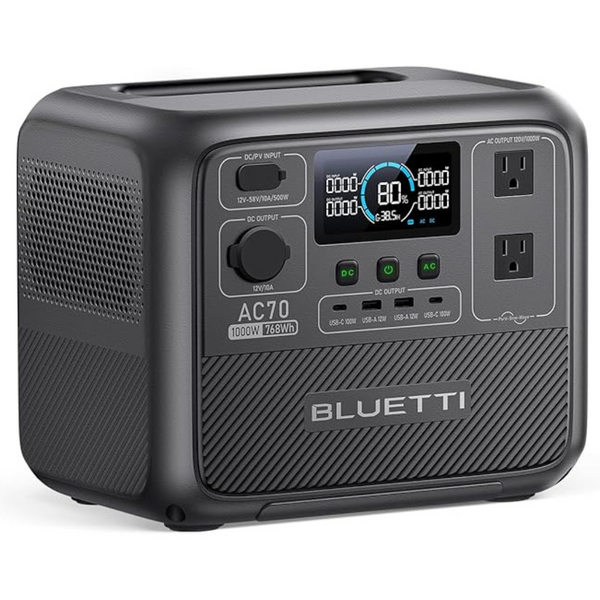 Bluetti 768Wh LiFePO4 Battery Backup AC70 Portable Power Station