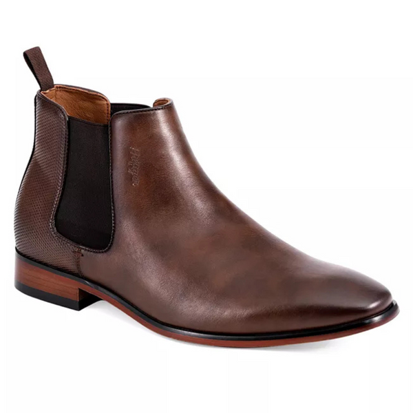 Tommy Hilfiger Men's Sesame Chelsea Dress Boots (Dark Brown)