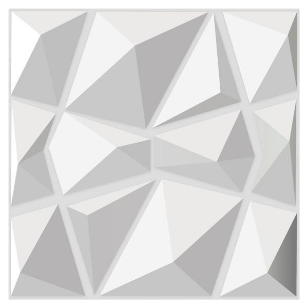 33-Pack Art3d 12" x 12" 3D Wall Panels W/ Diamond Design