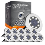 12-Pack INCX 8 LED Garden Outdoor Waterproof Solar Lights