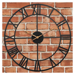 24" Outdoor Silent Non-Ticking Industrial Modern Wall Clocks (2 Colors)