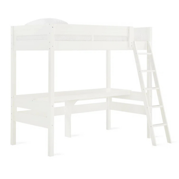 Isabelle & Max Everiz Twin Solid Wood Loft Bed With Built-in-Desk