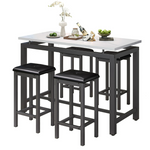 Set of 5 Segmart Counter Height Breakfast Bar Table & Stool Set (Various)