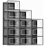 12-Count Kuject Clear Plastic Stackable Sneaker Container Bins