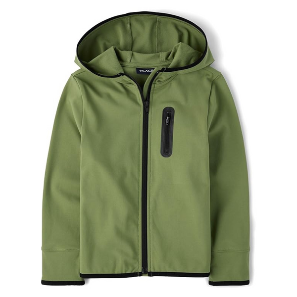The Children's Place Boys Soft Tech Hooded Full Zip Up Sweatshirt