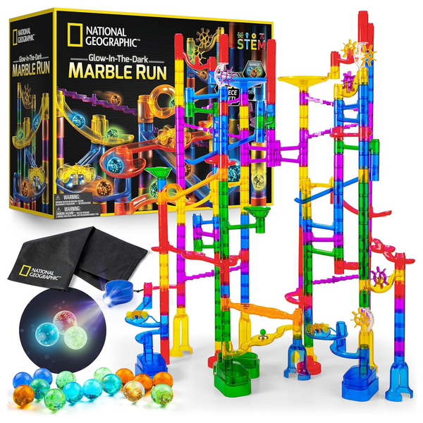 National Geographic 250-Piece Glowing Marble Run Construction Set