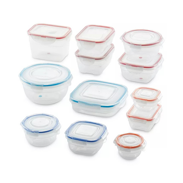 24-Piece Lock N Lock Easy Essentials Color Mates Storage Container Set