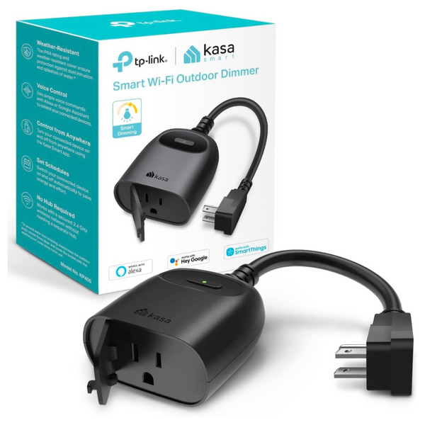 Kasa KP405 Outdoor Smart WiFi Dimmer Plug