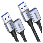 2-Pack Ugreen 3ft + 3ft USB 3.0 Nylon Braided Extension Cable