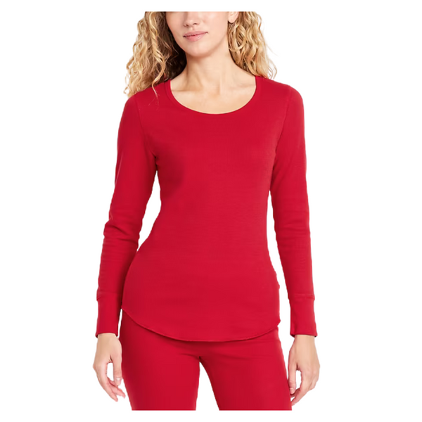 Old Navy Women's Waffle Pajama Top (Robbie Red)