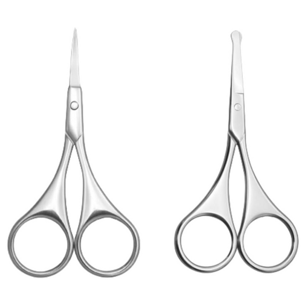 2-Pack Professional Curved & Rounded Tip Grooming Scissors Set