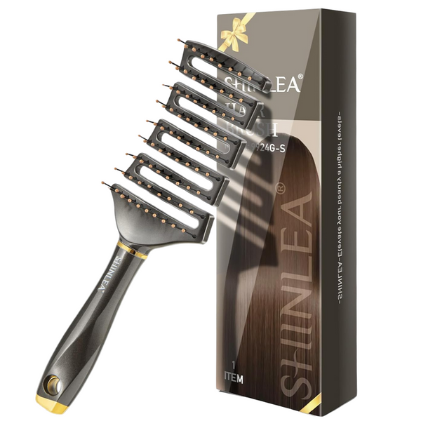Professional Vented Anti-Tangle Curved Detangling Brush