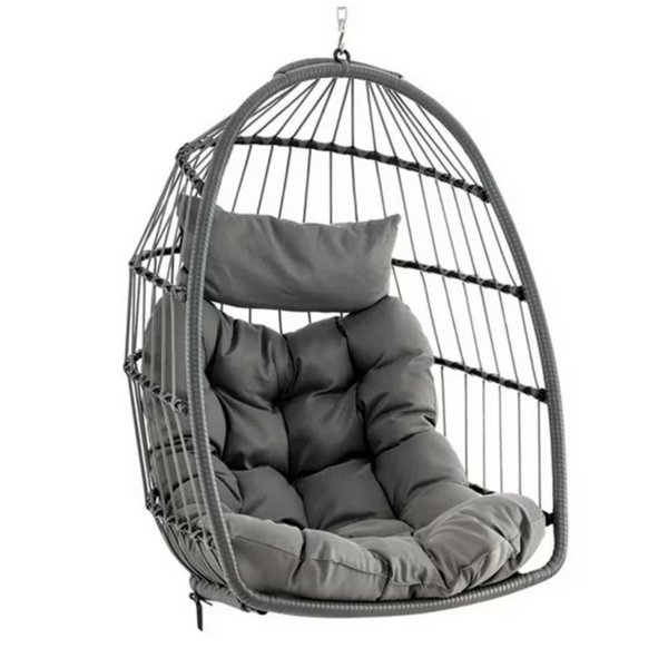 Sugift Comfortable Hanging Wicker Egg Chair