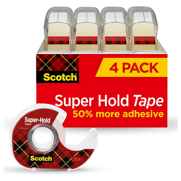 Scotch 4 Rolls Super-Hold Tape (3./4 x 650")