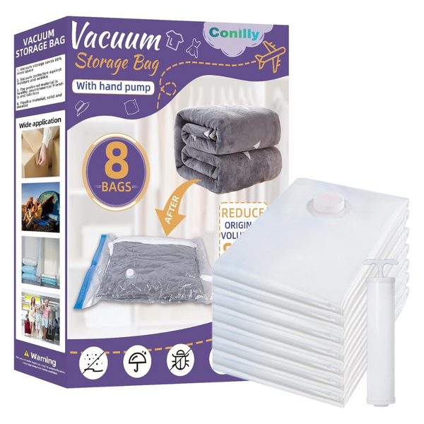 8-Pack Space Saver Vacuum Storage Bags