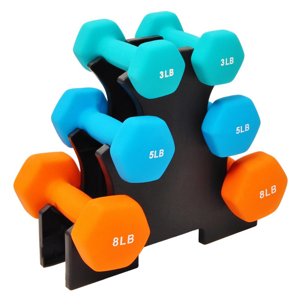 3-Pairs Signature Fitness Neoprene Dumbbell Hand Weights Set