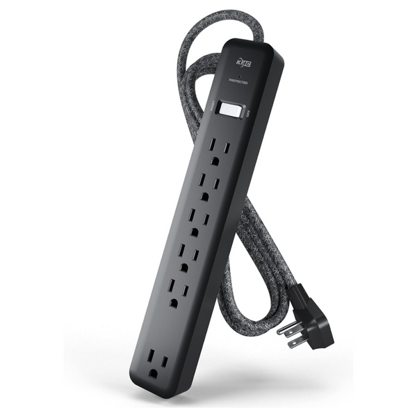 KMC 6-Outlet Surge Protector Power Strip