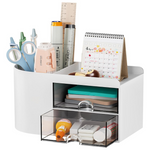Multi-Functional Small Desk Organizer With Drawer
