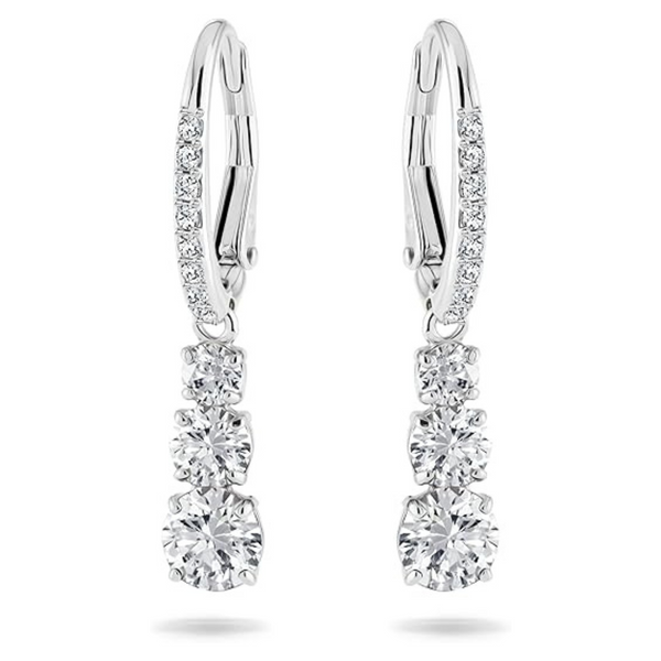 Swarovski Stilla Attract Trilogy Drop Pierced Earrings