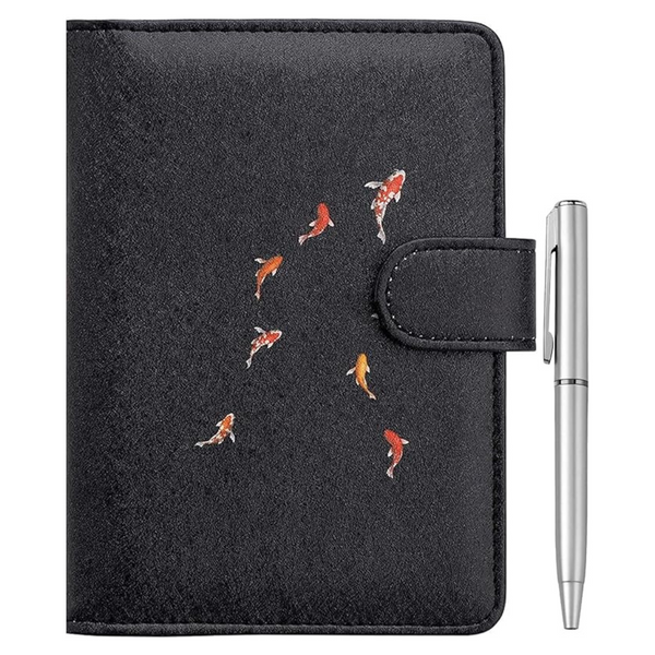 PU Leather RFID Passport Cover with Pen