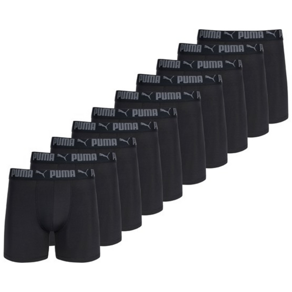5-Pack PUMA Men's Performance Boxer Briefs (Navy/Red/Black)